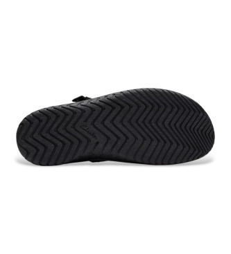 Clarks Skórzane sandały Wesley Shore czarne
