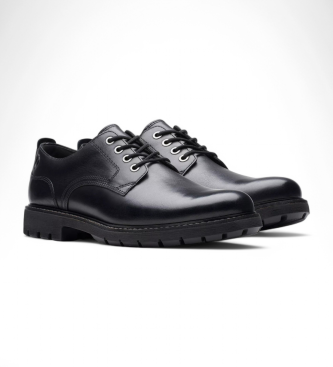 Clarks Batcombe Tie sapatos de couro preto