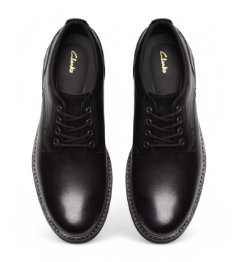 Clarks Batcombe Tie sapatos de couro preto