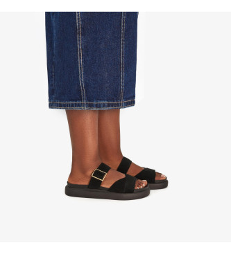 Clarks Aristella Mule sandlias de couro preto