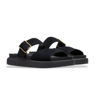 Clarks Aristella Mule sandlias de couro preto