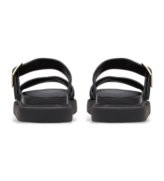 Clarks Aristella Mule sandlias de couro preto