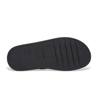 Clarks Aristella Mule sandlias de couro preto