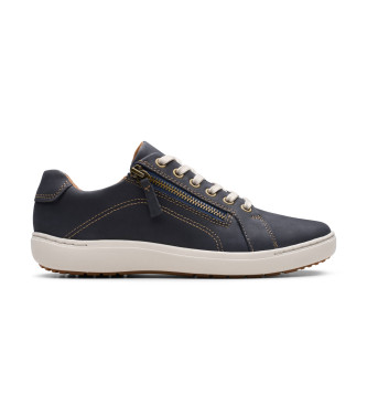 Clarks Nalle Lace marineblaue Lederturnschuhe