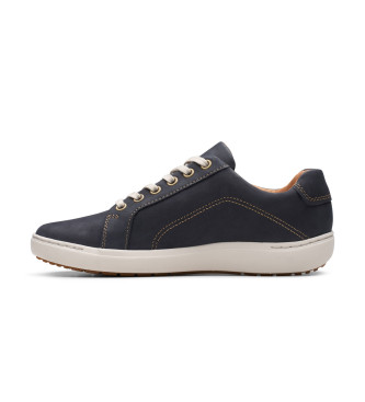 Clarks Nalle Lace marineblaue Lederturnschuhe