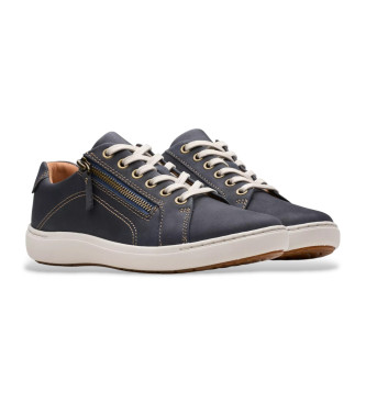 Clarks Nalle Lace marineblaue Lederturnschuhe