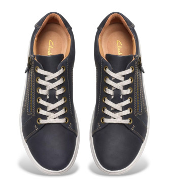 Clarks Nalle Lace marineblaue Lederturnschuhe