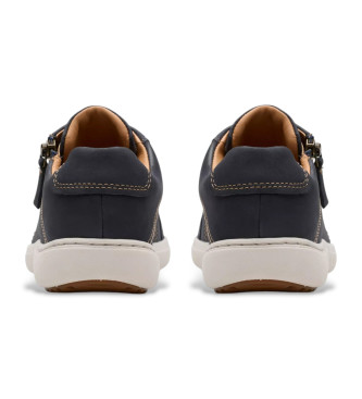 Clarks Nalle Lace marineblaue Lederturnschuhe