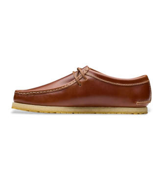 Clarks Mocassini Godney Lace in pelle marrone