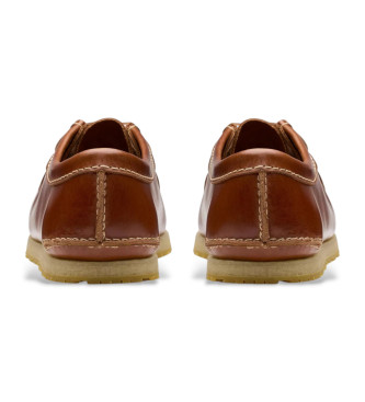Clarks Mocassini Godney Lace in pelle marrone