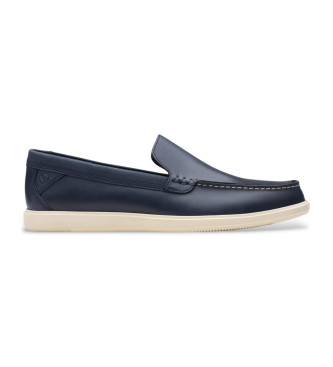 Clarks Mocassini Bratton in pelle blu navy