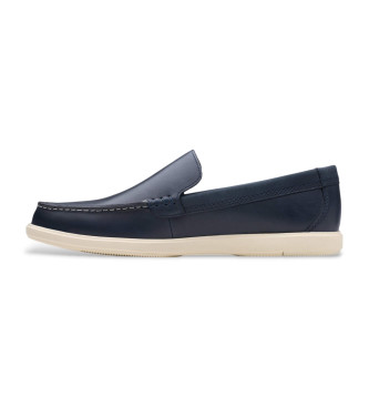 Clarks Mocassini Bratton in pelle blu navy