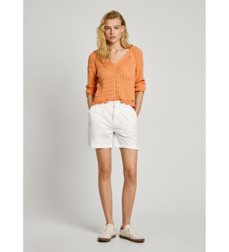 Pepe Jeans Pantaloncini chino Vania Regular bianchi