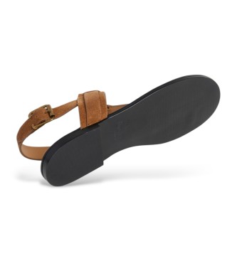 Pepe Jeans Sandales en cuir Sann One marron