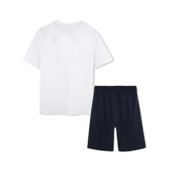 BOSS Conjunto de camiseta y shorts  blanco, marino