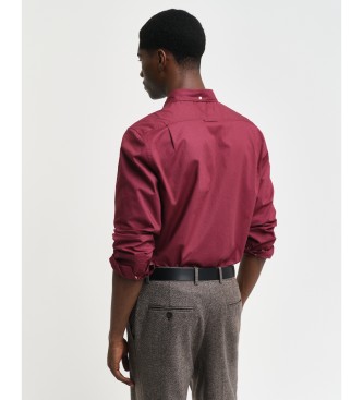 Gant Koszula Slim Fit Poplin w kolorze bordowym