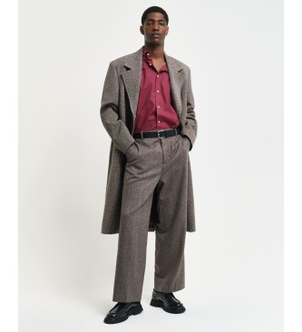Gant Koszula Slim Fit Poplin w kolorze bordowym