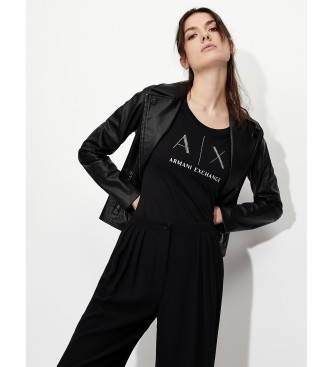Armani Exchange Revestimento em tecido preto
