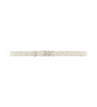 Armani Exchange Cinturn de placa blanco