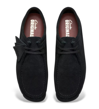 Clarks Skórzane buty WallabeeGTX czarne