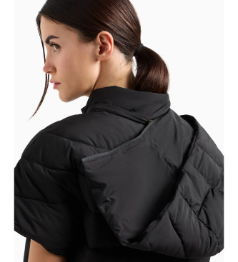EA7 Nylon Jas met capuchon Core Lady Zwart