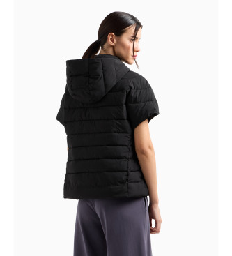 EA7 Nylon Jas met capuchon Core Lady Zwart