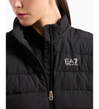 EA7 Nylon Jas met capuchon Core Lady Zwart