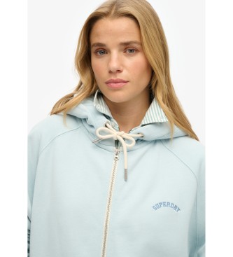 Superdry Kapuzensweatshirt mit regulierbaren rmeln, Reiverschluss und blauem Esssential-Logo