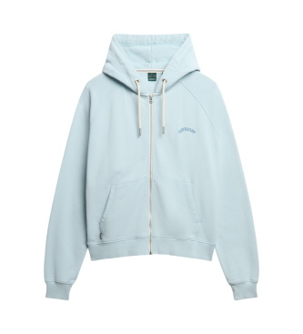 Superdry Kapuzensweatshirt mit regulierbaren rmeln, Reiverschluss und blauem Esssential-Logo