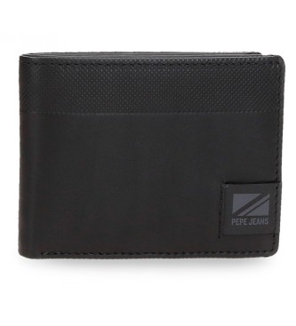 Pepe Jeans Portafoglio in pelle nera Topper