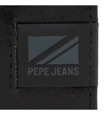 Pepe Jeans Portafoglio in pelle nera Topper