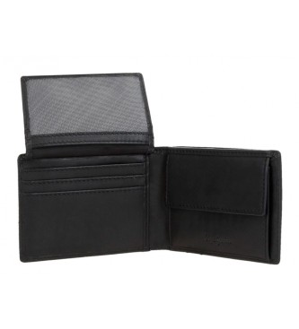 Pepe Jeans Portafoglio in pelle nera Topper