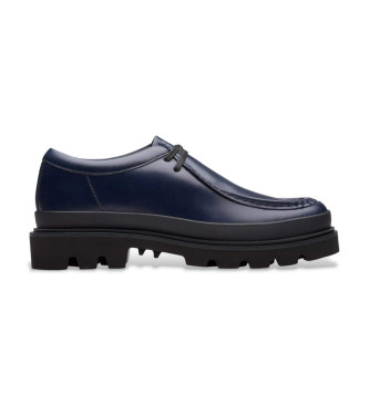 Clarks Skórzane buty Badell Seam w kolorze granatowym