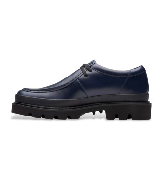 Clarks Skórzane buty Badell Seam w kolorze granatowym