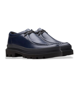 Clarks Skórzane buty Badell Seam w kolorze granatowym