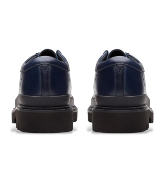 Clarks Skórzane buty Badell Seam w kolorze granatowym