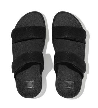 Fitflop Czarne sandały Lulu Shimmerlux