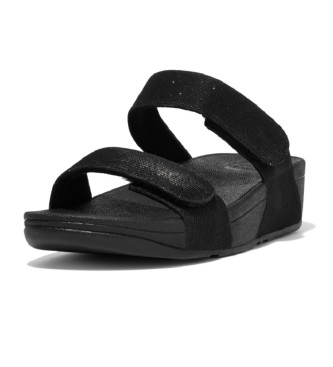 Fitflop Czarne sandały Lulu Shimmerlux