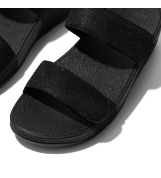 Fitflop Czarne sandały Lulu Shimmerlux