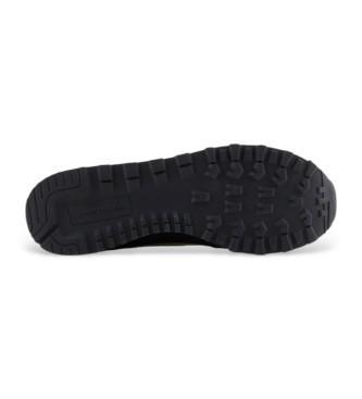 Armani Exchange Chaussures de sport en cuir noir