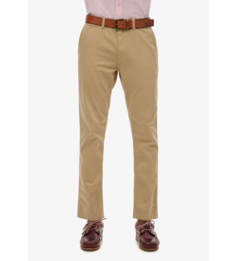 Superdry Brown slim fit chino trousers