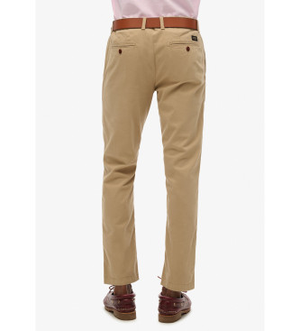 Superdry Brown slim fit chino trousers