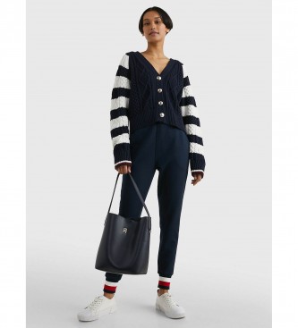 Tommy Hilfiger Mornariške črtaste jogger hlače