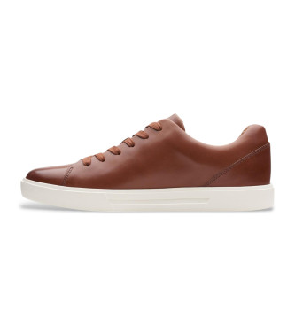 Clarks Baskets en cuir Un Costa Lace marron