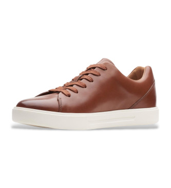 Clarks Baskets en cuir Un Costa Lace marron