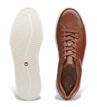 Clarks Baskets en cuir Un Costa Lace marron