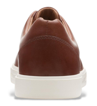 Clarks Baskets en cuir Un Costa Lace marron