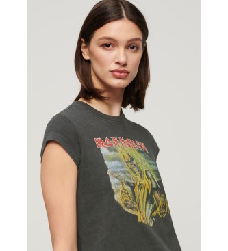 Superdry Koszulka Iron Maiden czarna