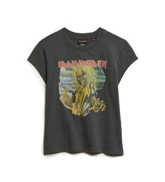 Superdry Koszulka Iron Maiden czarna