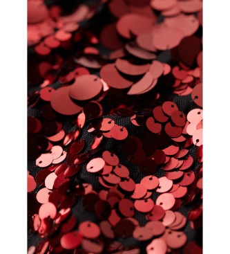 Superdry Mini robe  paillettes rouge disco